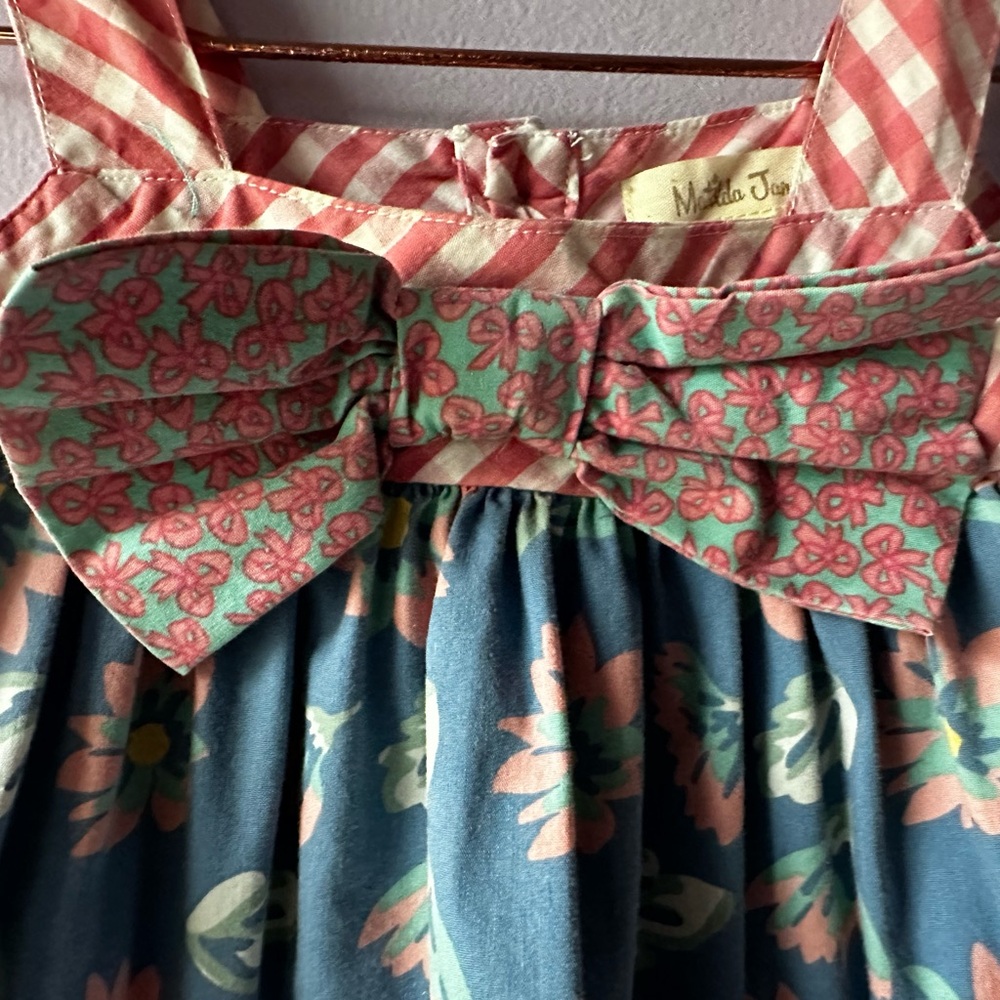 Matilda Jane Blue Floral Bow Top Size 12-18 Months - Picture 3 of 10